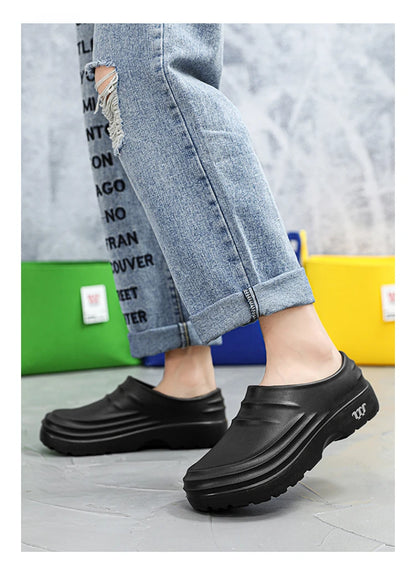 Summer Chef Shoes – Anti-Slip & Oil-Proof Work Slippers, Casual Trendy One-Step Fashion Sports Shoes