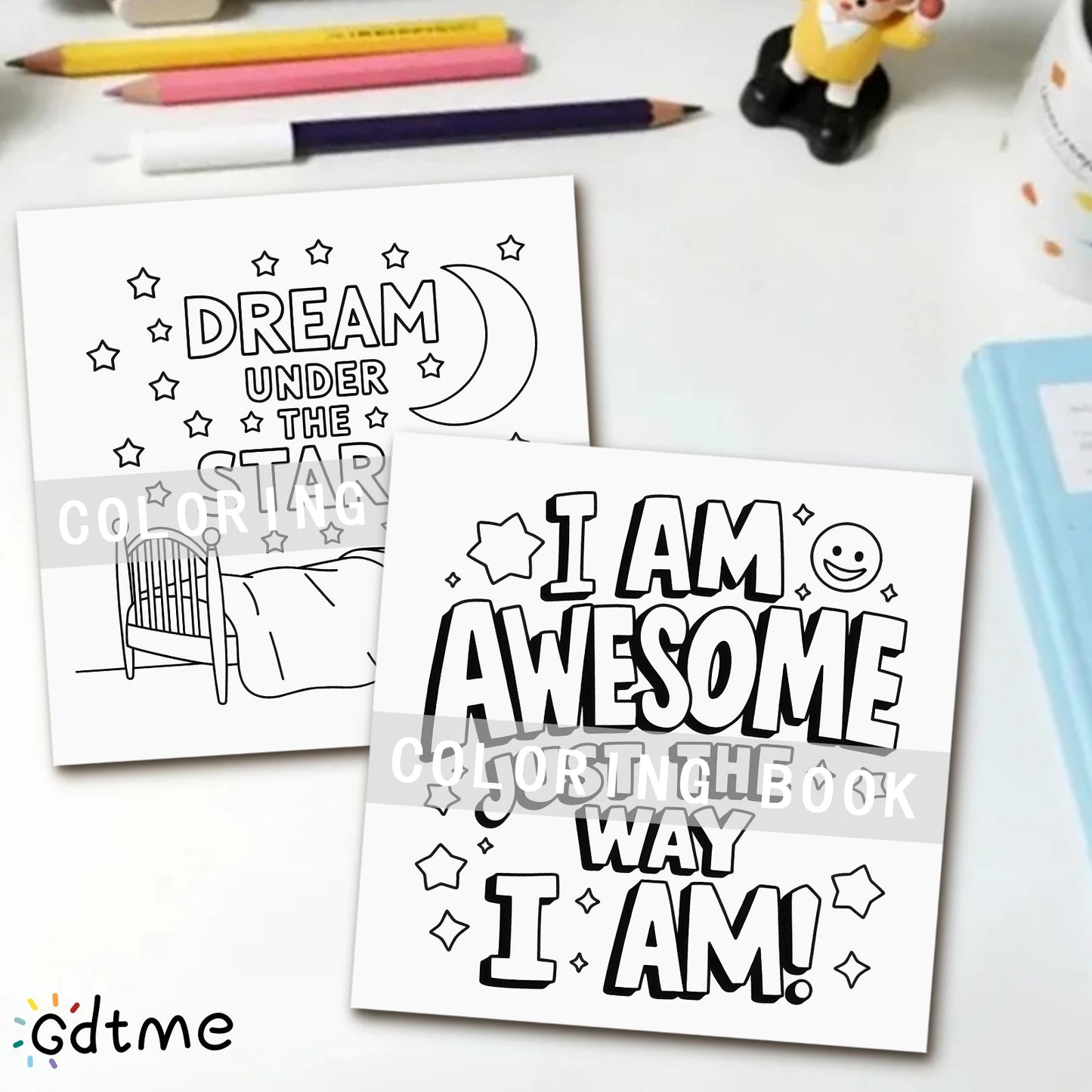 Motivational Quotes Coloring Book for Adults & Teens - Cute Cozy Daily Activities for Relaxation