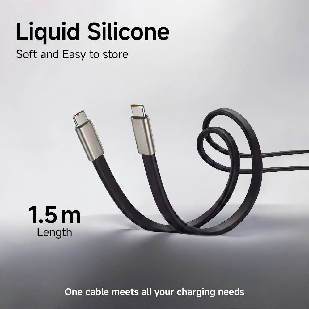 2-in-1 Foldable Phone Holder with USB-C to USB-C 240W Fast Charging Cable – Dual PD High-Speed Data & Charging Stand Cable for Mobile Devices