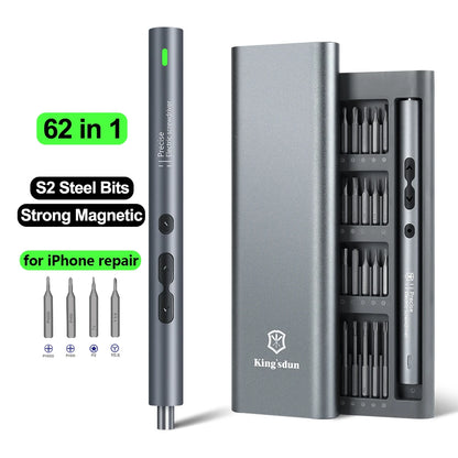 6-in-1 Electric Screwdriver Kit - Cordless Precision Repair Tool Set for Phone, Watch & Electronics