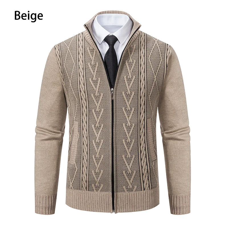 2023 Autumn & Winter Cashmere Padded Sweater Coat - Warm Casual Men’s Knitted Jacket
