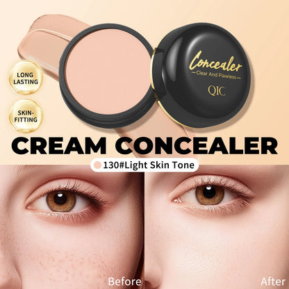Waterproof Full-Coverage Concealer — Natural Finish Foundation for Tattoos, Scars, All Skin Tones & Types