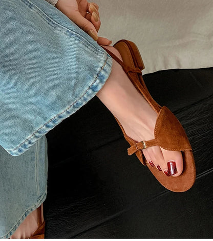Bohemian Style Women's Summer Sandals – Open Toe Flat Beach Shoes for Vacation & Outdoor Wear