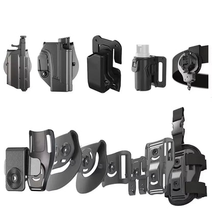 T40 Tactical Drop Leg Holster Gun Belt – Adjustable Molle Low-Ride Pouch for Pistol, Mag, Handcuff & Pepper Spray Storage