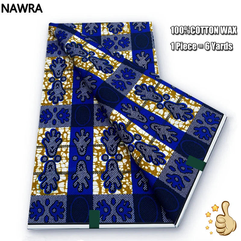 100% Cotton African Wax Print Fabric - High Quality Original Real Wax Ankara Batik Pagne Nigeria Style Sewing Fabric