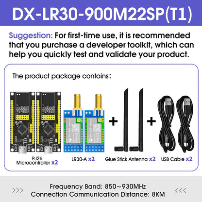 SX1262 LoRa Wireless Module - DX-LR30 22dBm Long-Range RF Module 433/475/868/915MHz