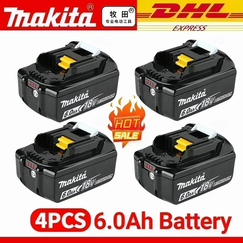 100% Original Makita 18V Lithium Battery – 6Ah/5Ah/3Ah Compatible with DTW700, DDF487, DTD173, DGA404, HR140D, DJV182 Tools