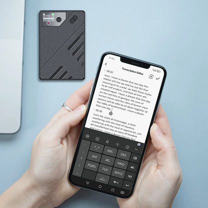 AI Smart Voice-to-Text Recorder — GPT Audio Dictaphone with App Control for Lectures, Calls, Meetings & Interviews