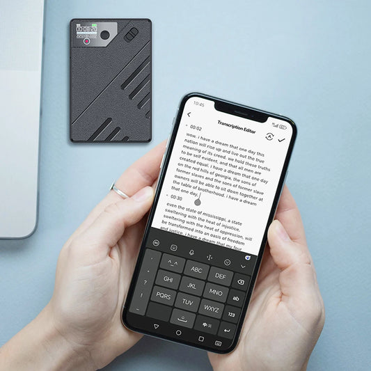 AI Smart Voice-to-Text Recorder — GPT Audio Dictaphone with App Control for Lectures, Calls, Meetings & Interviews