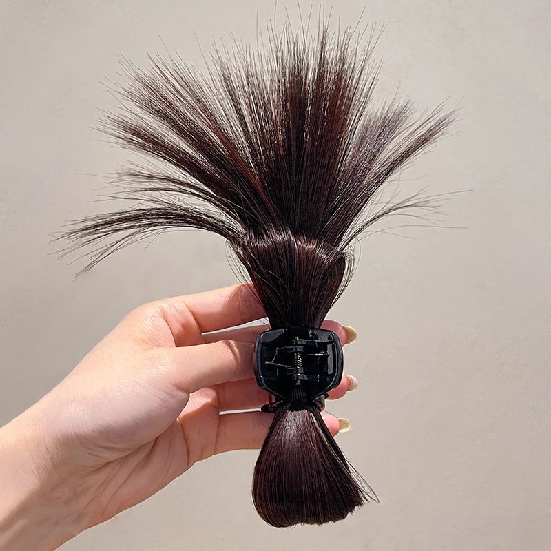 Women’s Half-Tie Hair Claw – Feather Shuttlecock & Crab Clip for High Ponytail Hairstyles