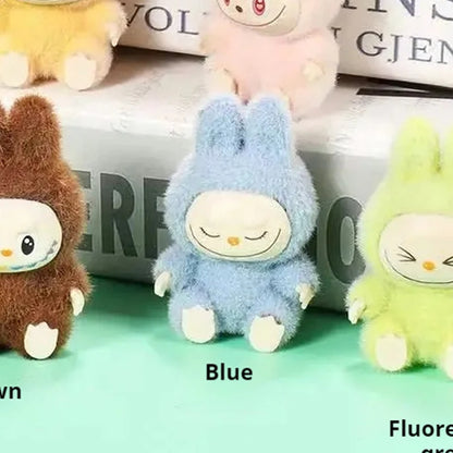 Labubu Mini Plush Toy 4.3cm – Sitting Posture Handmade Cartoon DIY Desktop Ornament Mystery Box Gift