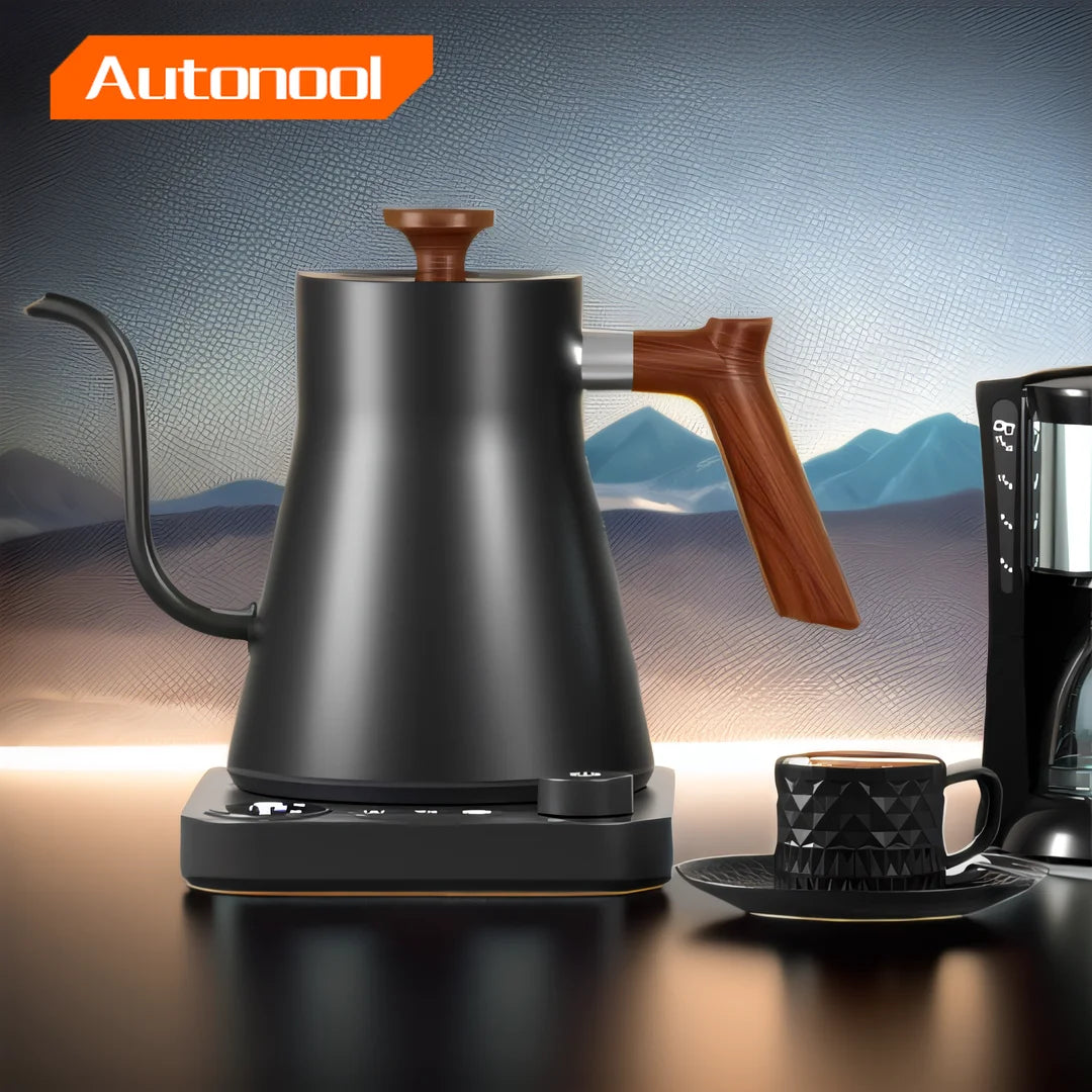 Portable Electric Kettle Stainless Steel Gooseneck Travel Coffee Kettle - Small & Compact