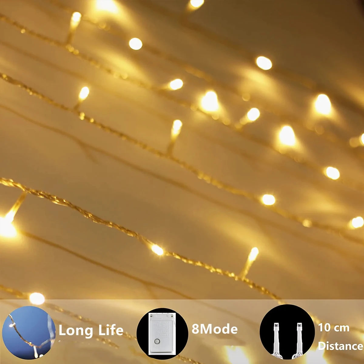 LED Waterproof Christmas Fairy Lights – 5/10/20M Outdoor String Lights for Garden, Tree, Home, Halloween, and Holiday Decoration