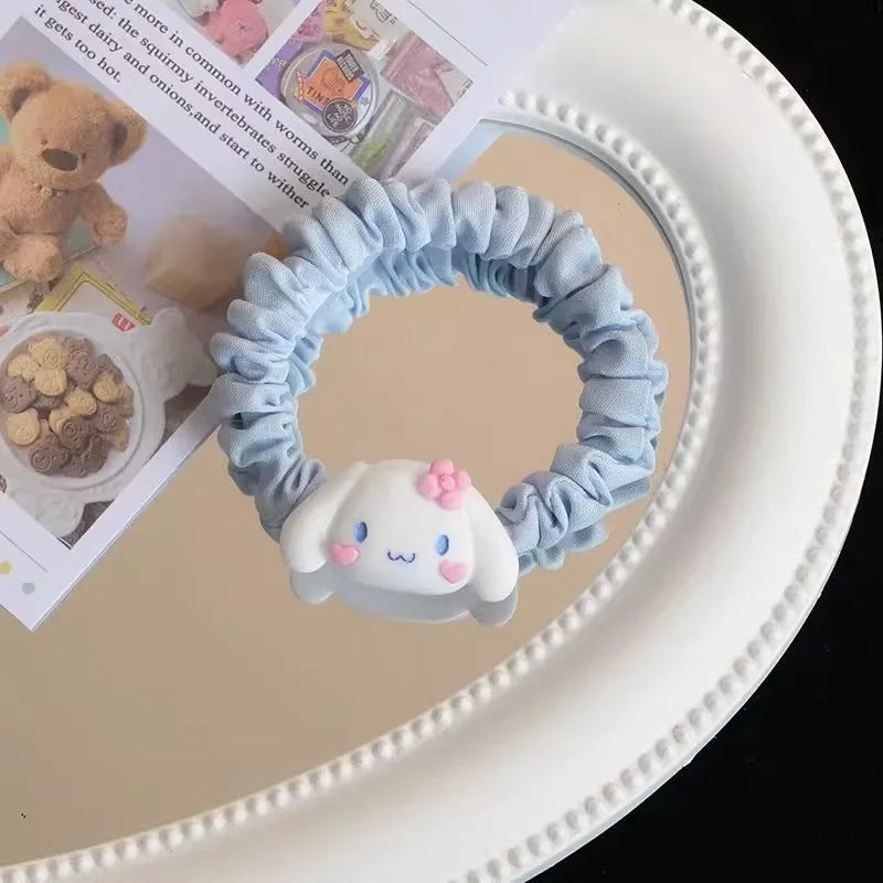 5-Piece Cartoon Hair Tie Set - Cute Elastic Hair Bands, Hair Loops & Headband Accessories for Girls