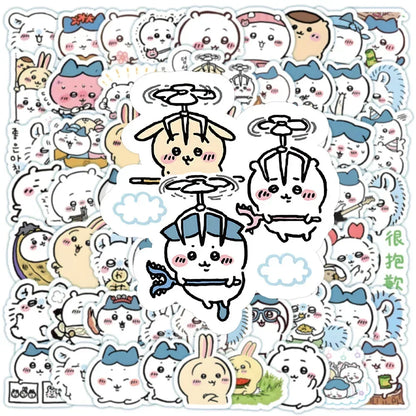 100pcs Chiikawa Cartoon Stickers - Cute Waterproof Vinyl Decals for Scrapbooks, Water Bottles, Phone Cases, and Gifts