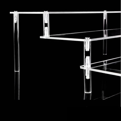 1-4 Tier Acrylic Display Stand - Durable Rack for Cupcakes, Perfumes, Dolls, and Blind Box Storage Shelf