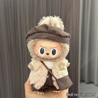 Mini Plush Doll Clothes Set – Kpop EXO Labubu V1 V2 Idol Doll Pit Strip Climbing Suit & Accessories, Clothing Gift