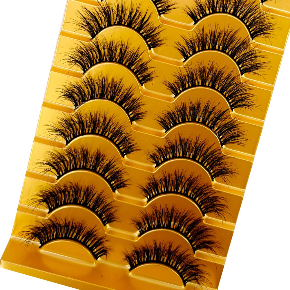 10 Pairs 3D Mink False Eyelashes – Natural Long & Short Fake Lashes Makeup Kit (38 Styles)