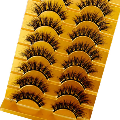 10 Pairs 3D Mink False Eyelashes – Natural Long & Short Fake Lashes Makeup Kit (38 Styles)