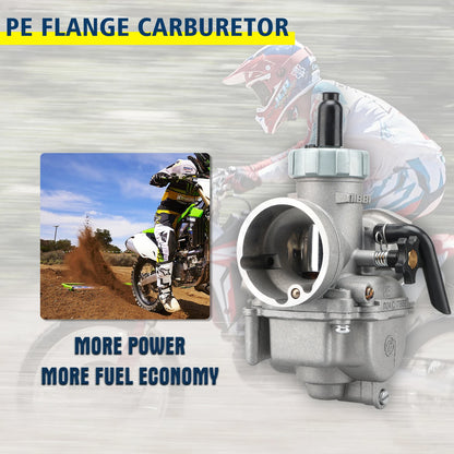 NIBBI PE Flange Carburetor for Motorcycle – 19mm-28mm 2T/4T GY6 Engine 100cc-250cc ATV Yamaha Pitbike Racing
