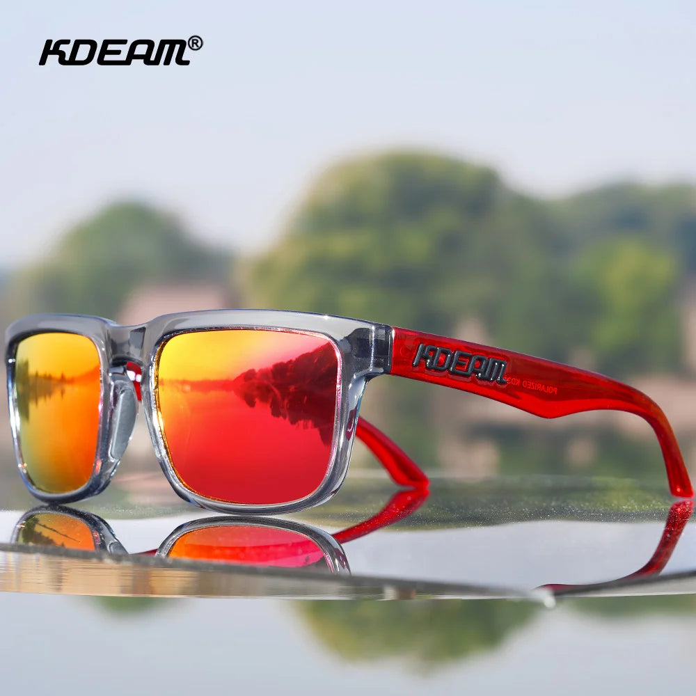 KDEAM Polarized Sunglasses for Men & Women – UV Protection for Fishing, Driving & Hiking with Zipper Case