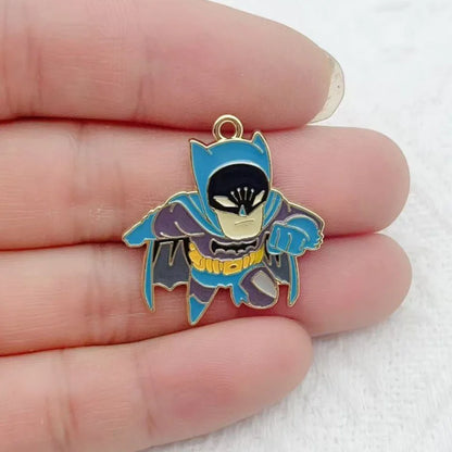 10-Piece Cartoon Alloy Pendant Set - Oil Drop Charms for DIY Earrings, Jewelry Making, and Keychain Accessories