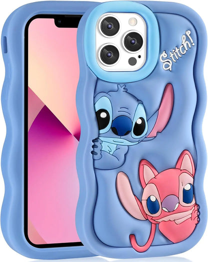 Silicone Wave Stitch Soft Cover Case for iPhone 15/14/13/12/11 Pro, Plus, Mini, Max, XS, XR, 6, 7, 8, SE