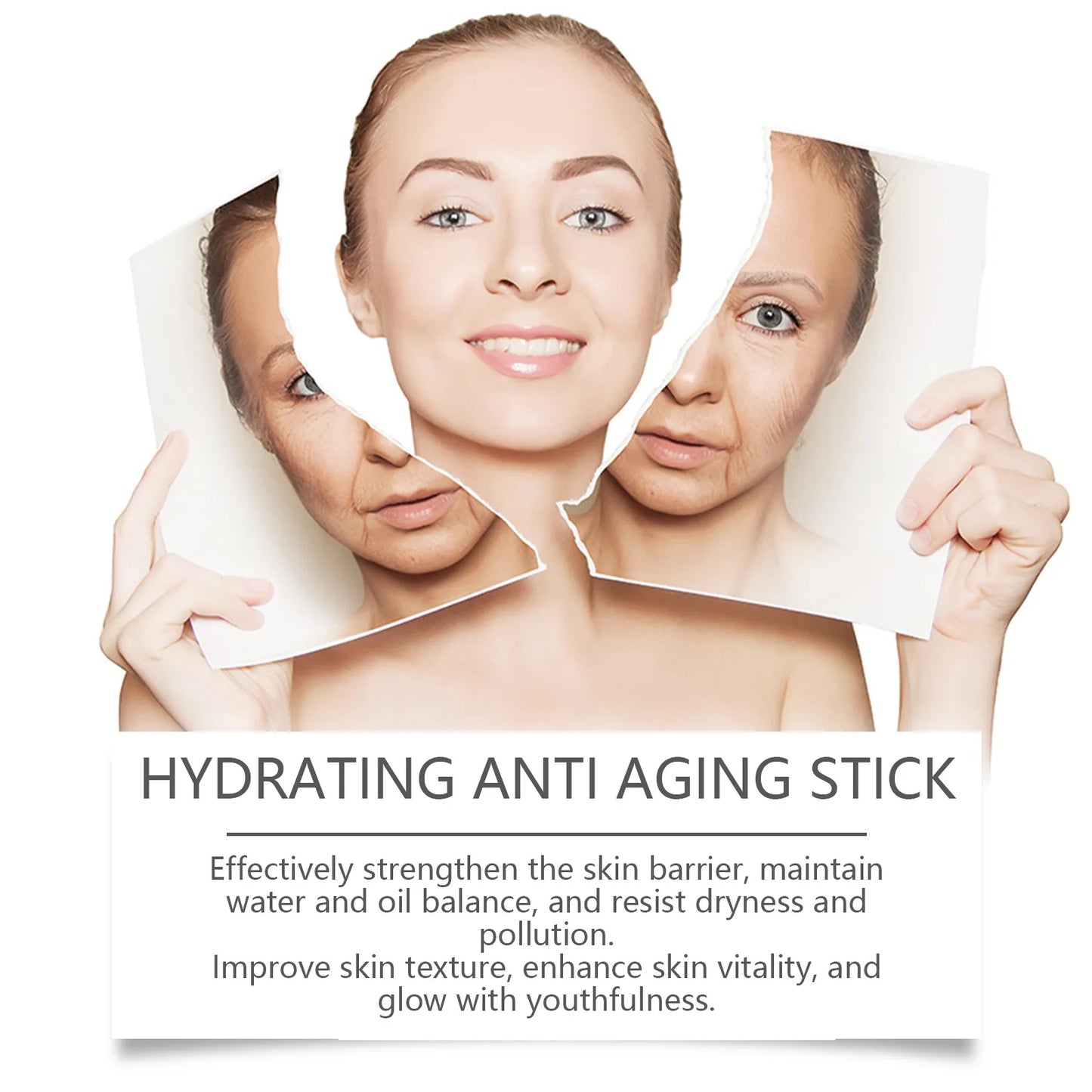Collagen Multi-Bounce Balm Stick – Instant Wrinkle Removal, Anti-Aging, Firming & Brightening Moisturizer for Dull Skin