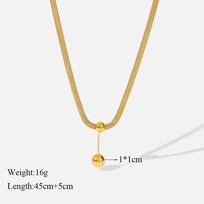 GANEMLY 316L Stainless Steel Water Drop Pendant Necklace – Trendy 18K Gold Plated Women’s Jewelry Gift