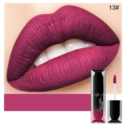 Pudaier Waterproof Matte Lip Gloss – Liquid Lipstick in Nude, Purple, Black Rose Shades