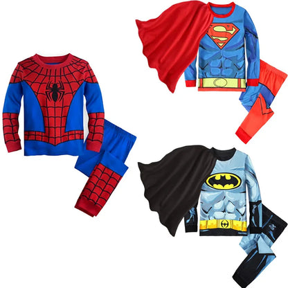 Children’s Spiderman Pajama Set – Boys’ Long Sleeve Superhero Cosplay Sleepwear