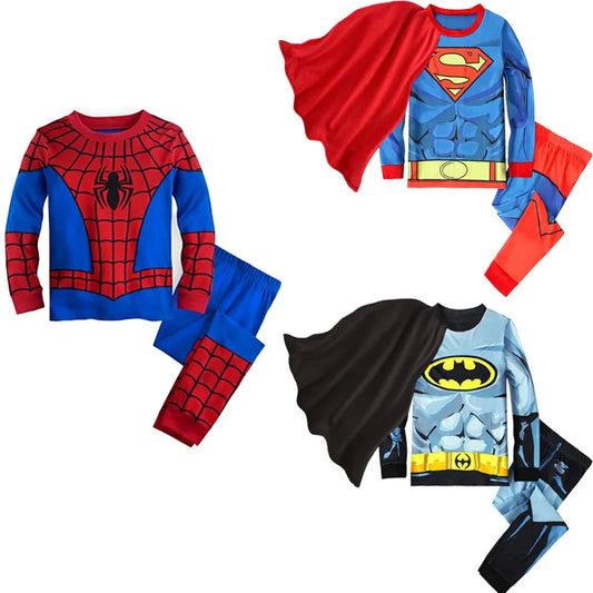 Children’s Spiderman Pajama Set – Boys’ Long Sleeve Superhero Cosplay Sleepwear