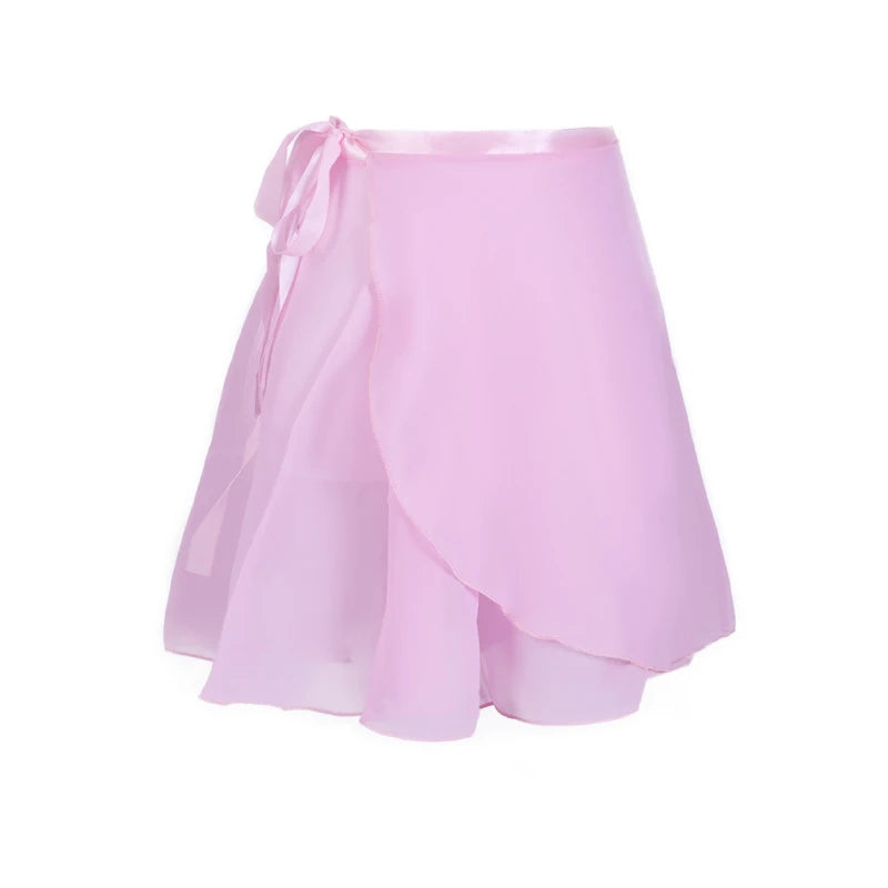 Adult Chiffon Ballet Tutu Skirt - Wrap Dance Skirt for Women & Girls Gymnastics Training