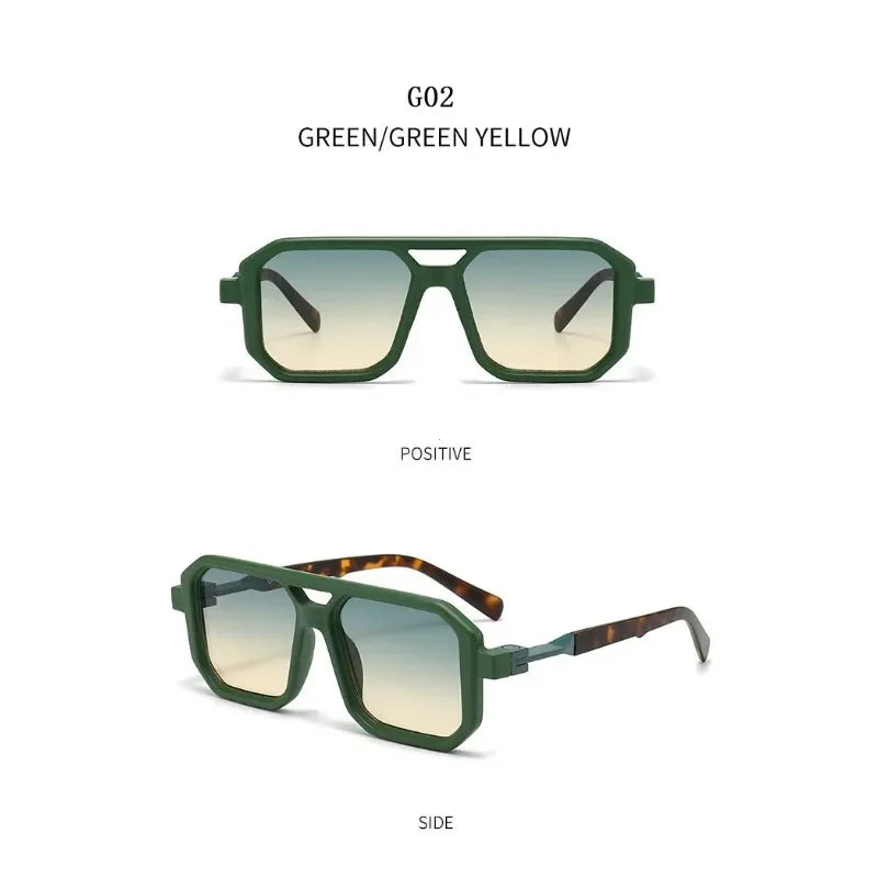 2024 Vintage Fashion Sun Protection Sunglasses – Square Retro Shades for Men & Trendy Women’s Gafas De Sol