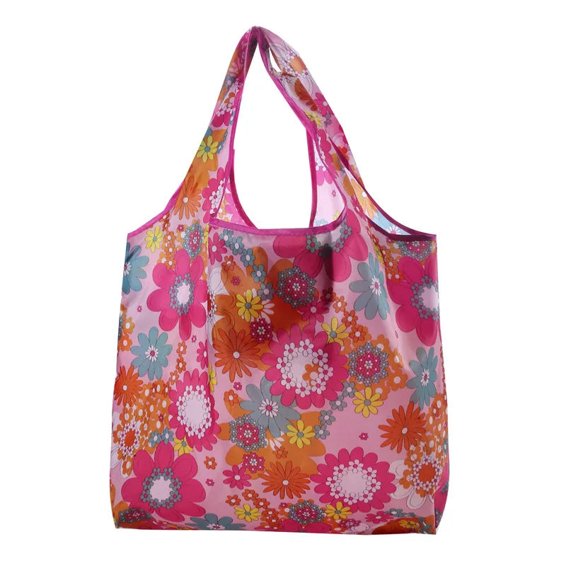 Reusable Foldable Shopping Tote Bag for Women – Large Capacity Eco-Friendly Cloth Grocery Bag for Fruit, Vegetables & Daily Travel Use