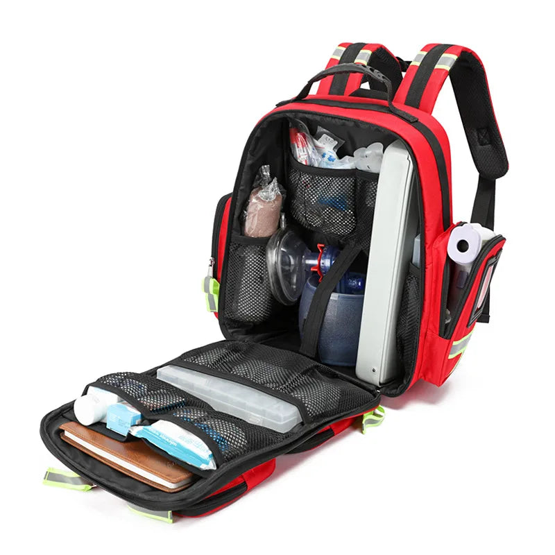 Large Capacity First Aid Kits Emergency Rescue Backpack - Outdoor Camping Survival Medical Kit with Sorted Storage