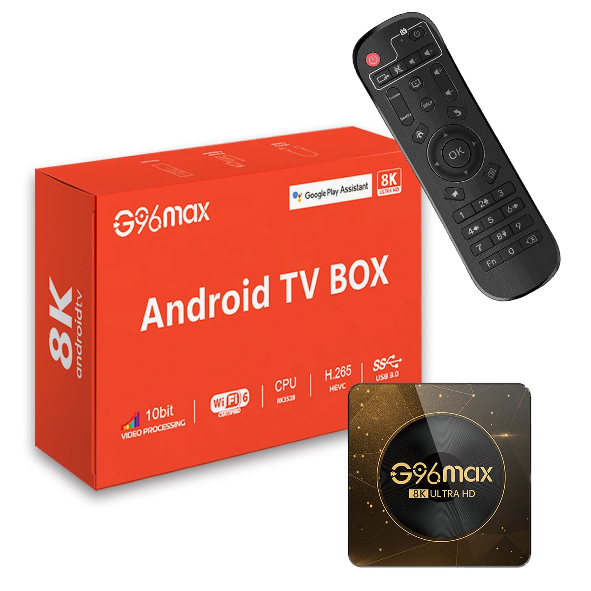 Android 13 8K Ultra HD Smart TV Box, Wifi6, 4GB/64GB, Fast Media Player, Netflix, YouTube, ATV MAXA13