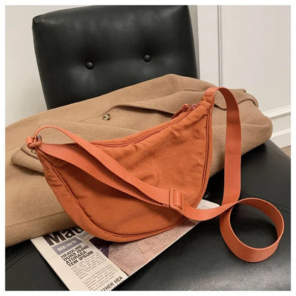 Casual Nylon Hobo Crossbody Bag for Women – Shoulder, Half Moon, Tote Travel Shopper & Purses