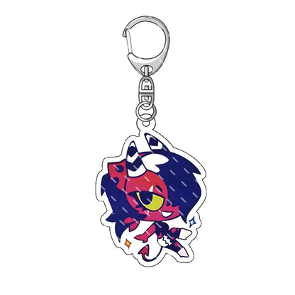 Hazbin Hotel Anime Keychain – Alastor Acrylic Figure Backpack Pendant for Fans & Gifts