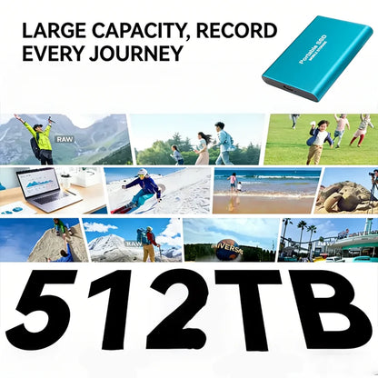 Portable External SSD 1TB/2TB USB 3.2 High-Speed Solid State Drive, Ultra-Fast Mobile Storage for Laptop, PC & Mac