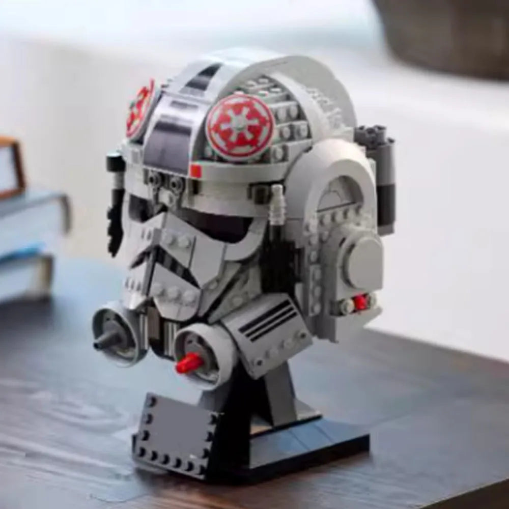 MOC AT-AT Driver Helmet Building Blocks – DIY Creative Assembly Model, Educational Toy & Decoration, Festival & Party Gift
