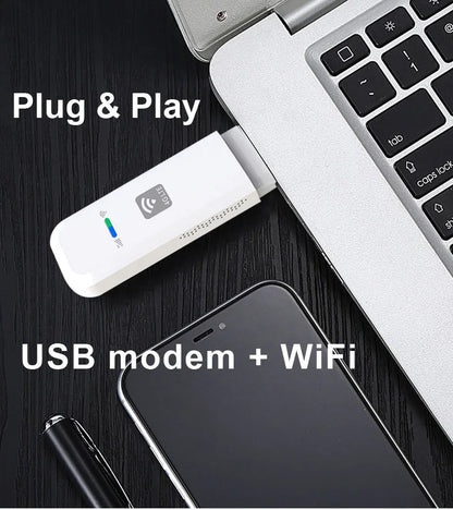 HOSAYA LDW931 4G LTE Portable WiFi Router – Nano SIM USB Modem Pocket Hotspot for 10 Users