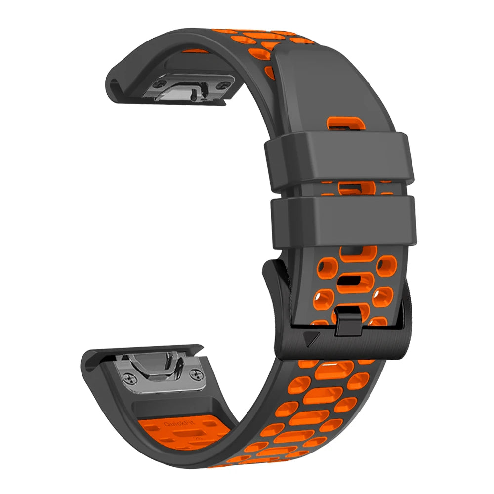 Outdoor Sports Silicone Watch Band 22mm/26mm for Garmin Fenix 5 6 7 8 Series, Tactix, Mk2, Enduro – QuickFit Replacement Strap