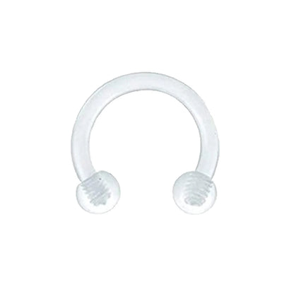 Clear Nose Rings & Studs - Plastic Piercing Retainers for Work, Sports & Healing