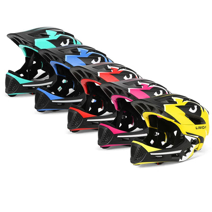 Kids Detachable Full Face Bike Helmet - Child Cycling, MTB, Skateboarding, Roller Skating & Motorcycle Sports Helmet