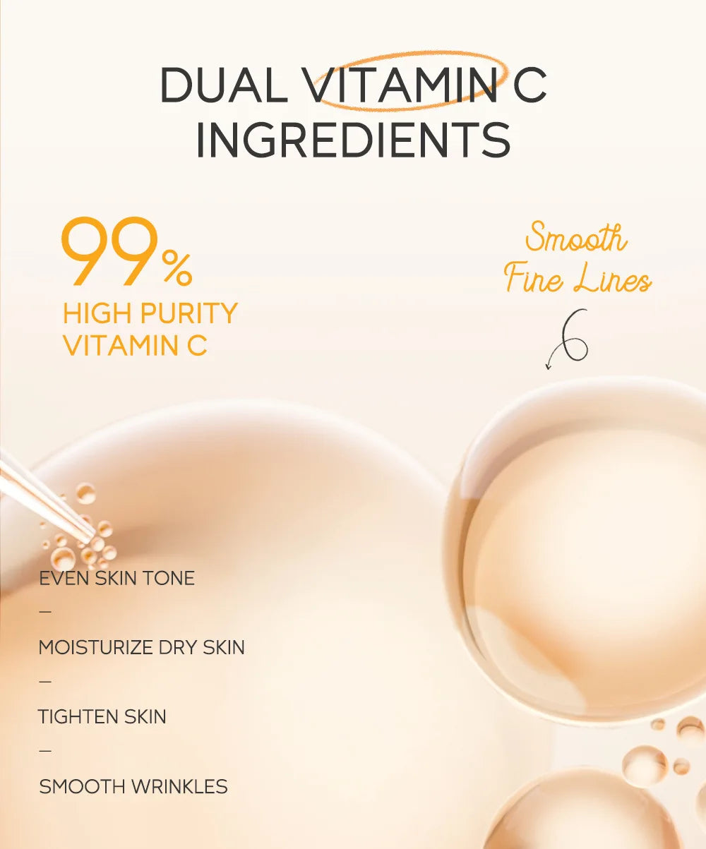 3pcs LAIKOU Vitamin C 24K Golden Sakura Skincare Set – Moisturizing Face Cream, Serum & Eye Cream