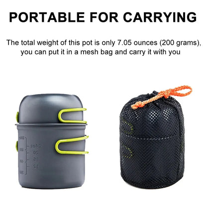 Ultralight Camping Cooking Utensils Set - Widesea Outdoor Tableware Pot Set for Hiking, Picnic, Travel, & Tourist Adventures - Durable Dishes Supplies Equipment