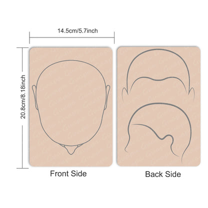 Silicone Practice Skin for Permanent Makeup — Double-Sided Latex Sheet with Brows Design for Hair Stroke Training