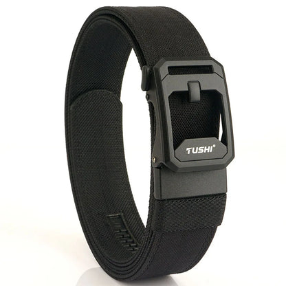 TUSHI Men's Military Tactical Belt – Heavy-Duty Sturdy Nylon with Automatic Buckle for Outdoor & Casual Wear