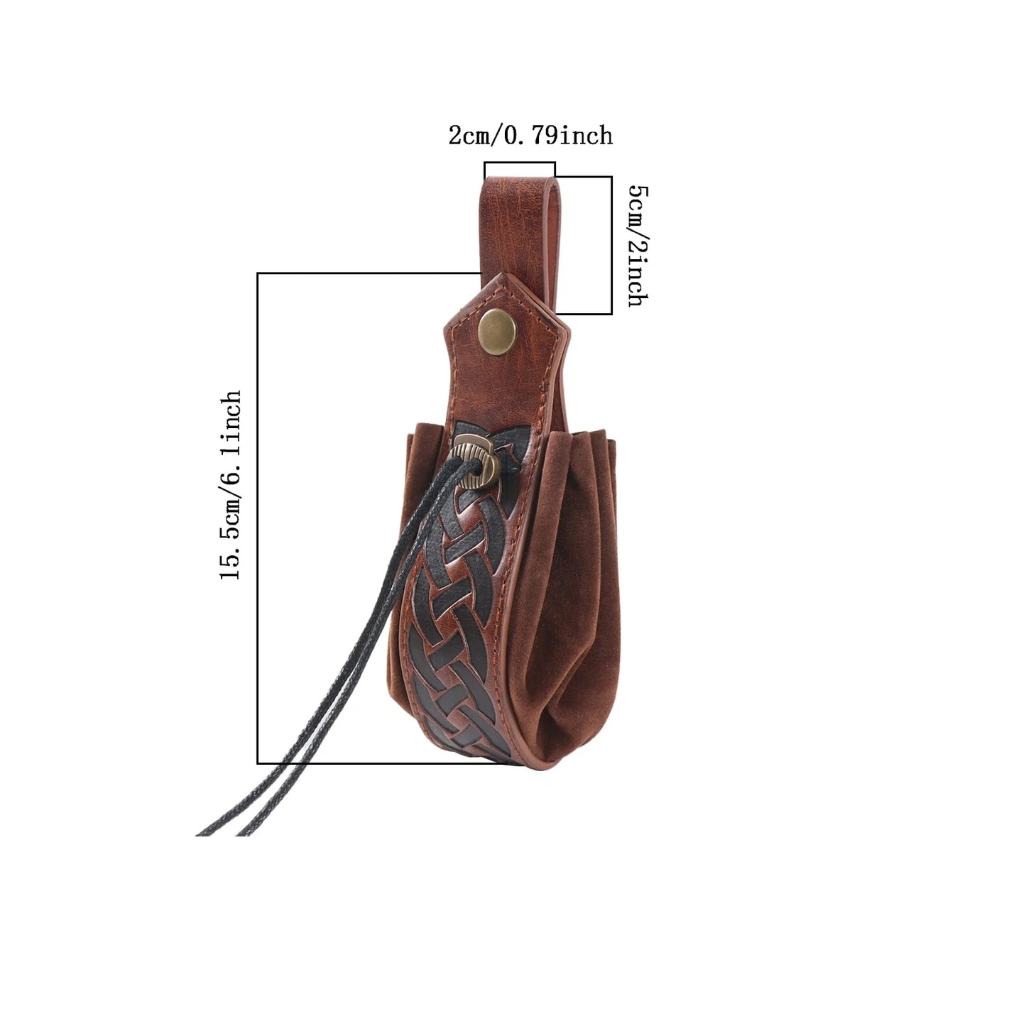 5PCS Medieval Viking Belt Pouch – Renaissance Steampunk Coin Bag for LARP & Cosplay